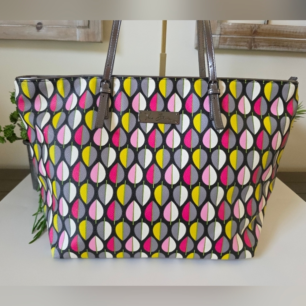 Vera Bradley Retired Large Tote &  Matching Wallet- Moon Drops Pattern - Picture 2 of 14